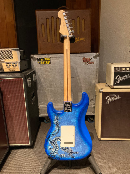 Fender Special Edition David Lozeau Art Stratocaster® w/Gig Bagbag - Blue Dragon (2015)