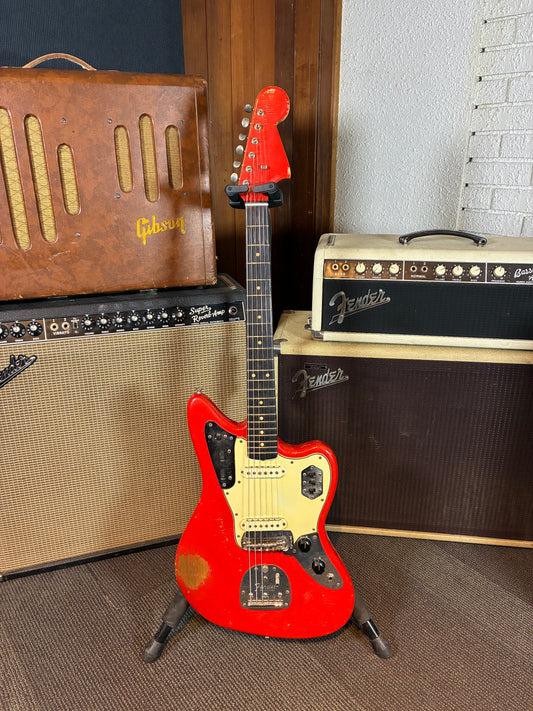 Fender Jaguar Electric Guitar w/Case - Fiesta Red Refinish (1964)