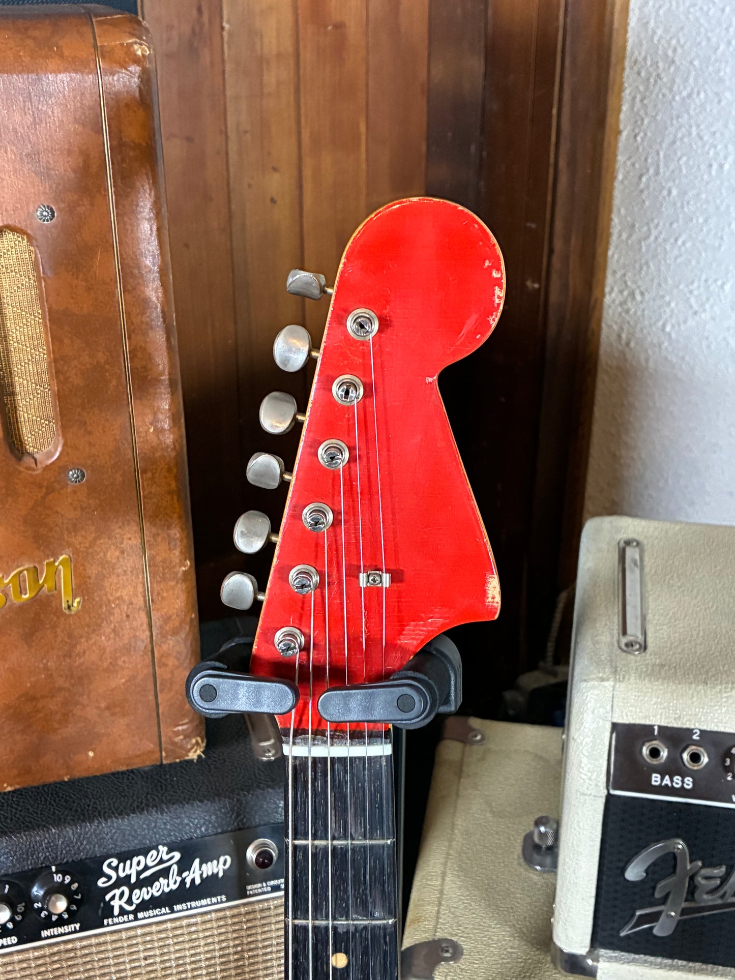 Fender Jaguar Electric Guitar w/Case - Fiesta Red Refinish (1964)