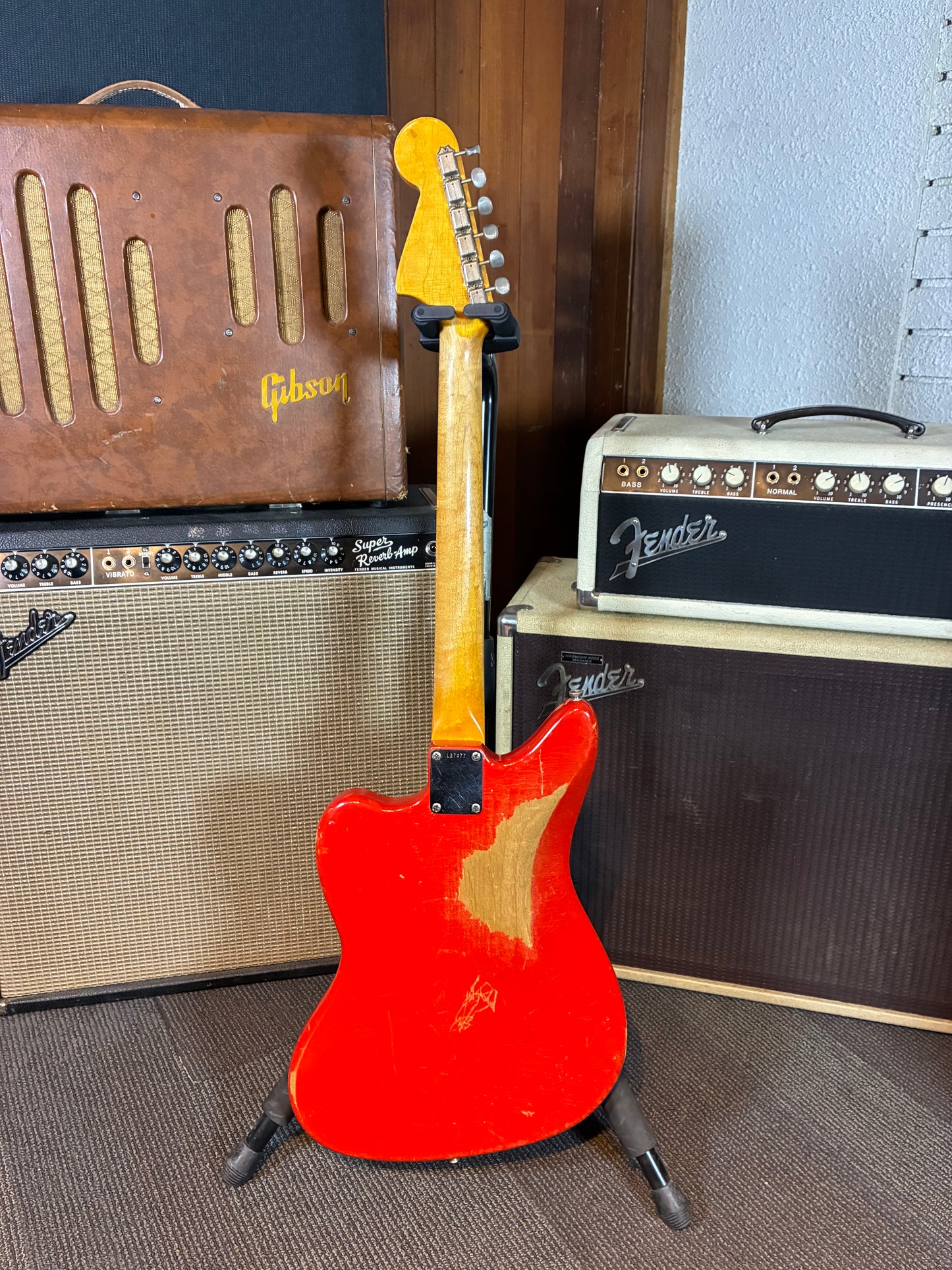 Fender Jaguar Electric Guitar w/Case - Fiesta Red Refinish (1964)