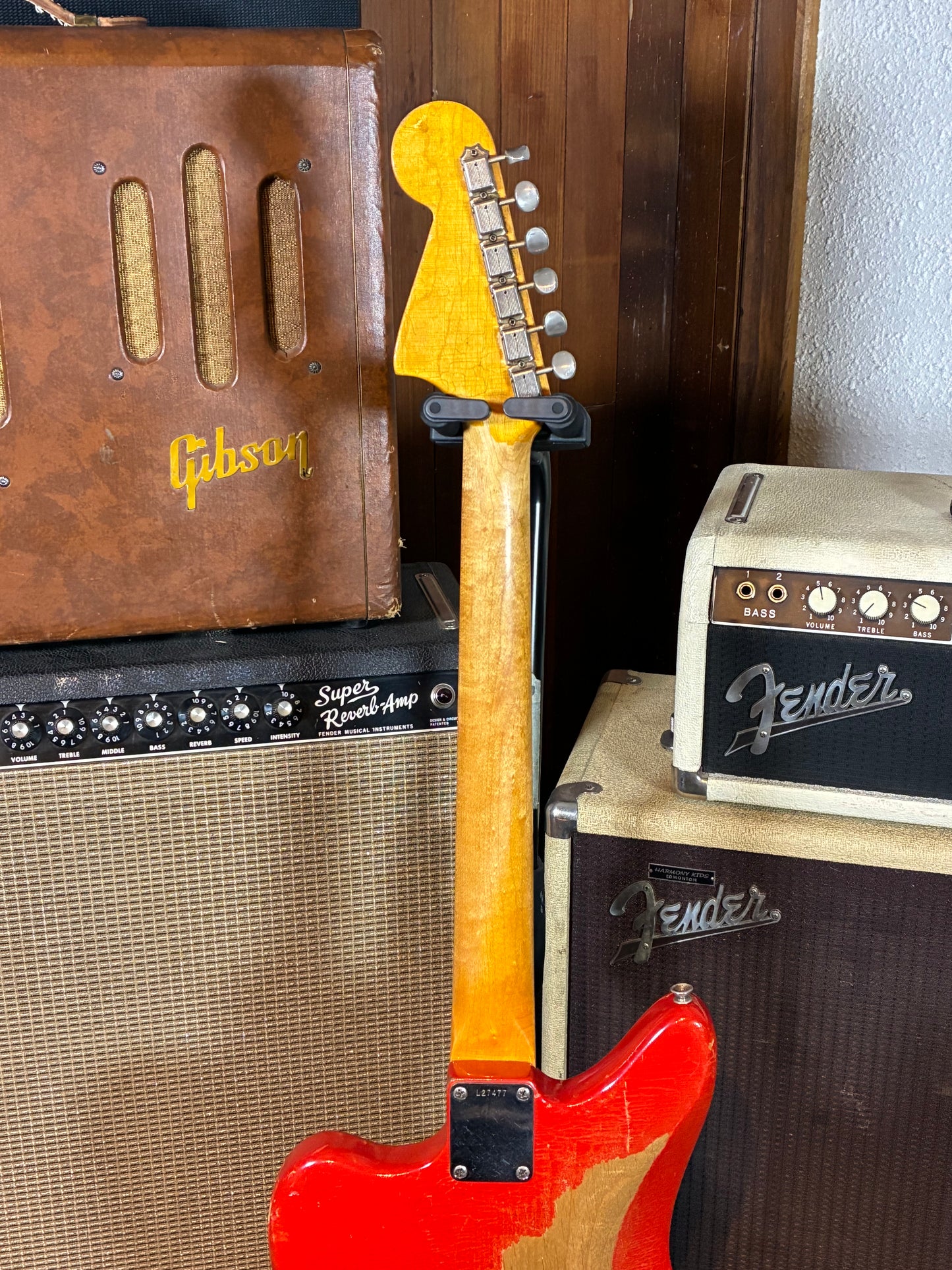 Fender Jaguar Electric Guitar w/Case - Fiesta Red Refinish (1964)