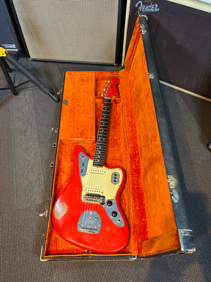 Fender Jaguar Electric Guitar w/Case - Fiesta Red Refinish (1964)