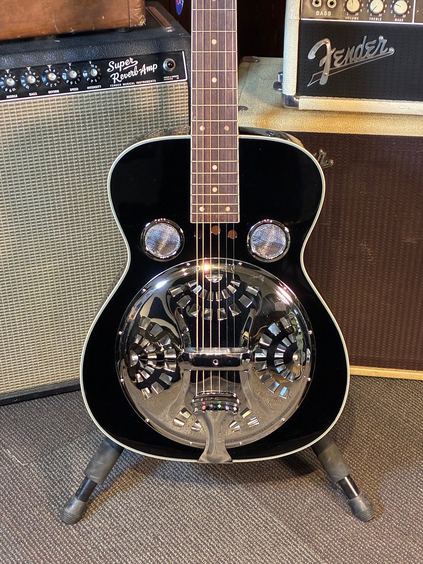 Regal RD-35BS Square Neck Resonator Guitar - Black
