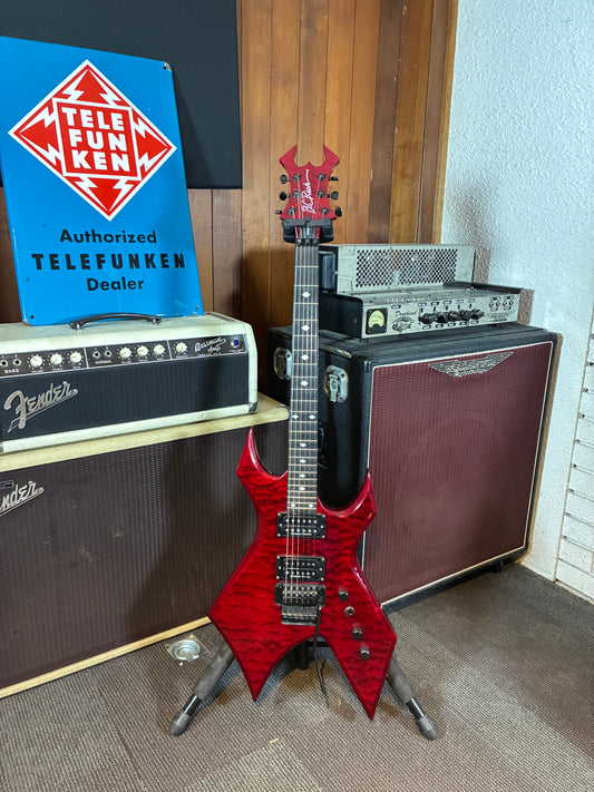 B.C. Rich Warlock Electric Guitar w/Case - Red Quilted Maple (Used)
