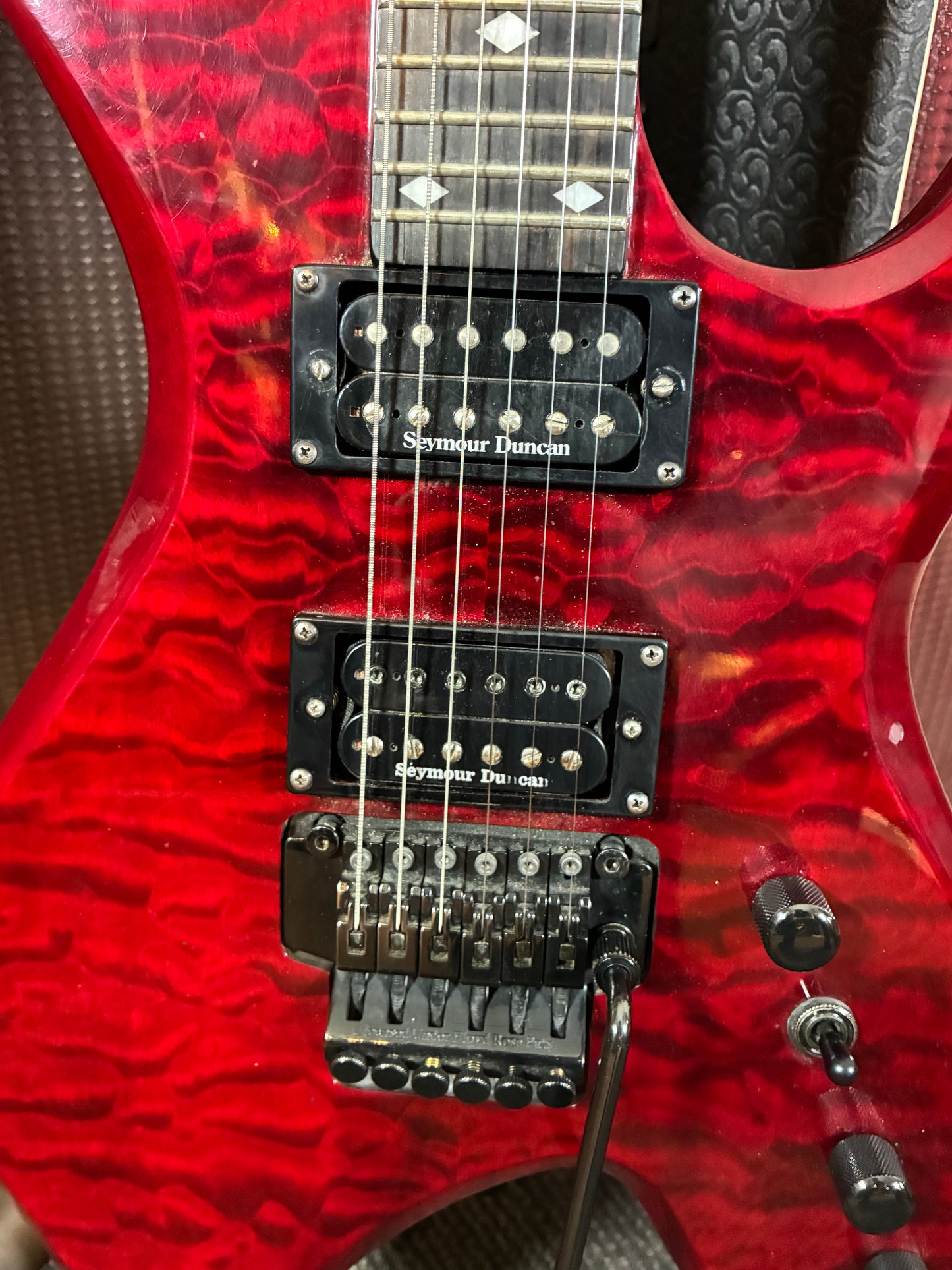 B.C. Rich Warlock Electric Guitar w/Case - Red Quilted Maple (Used)