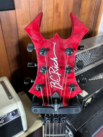 B.C. Rich Warlock Electric Guitar w/Case - Red Quilted Maple (Used)
