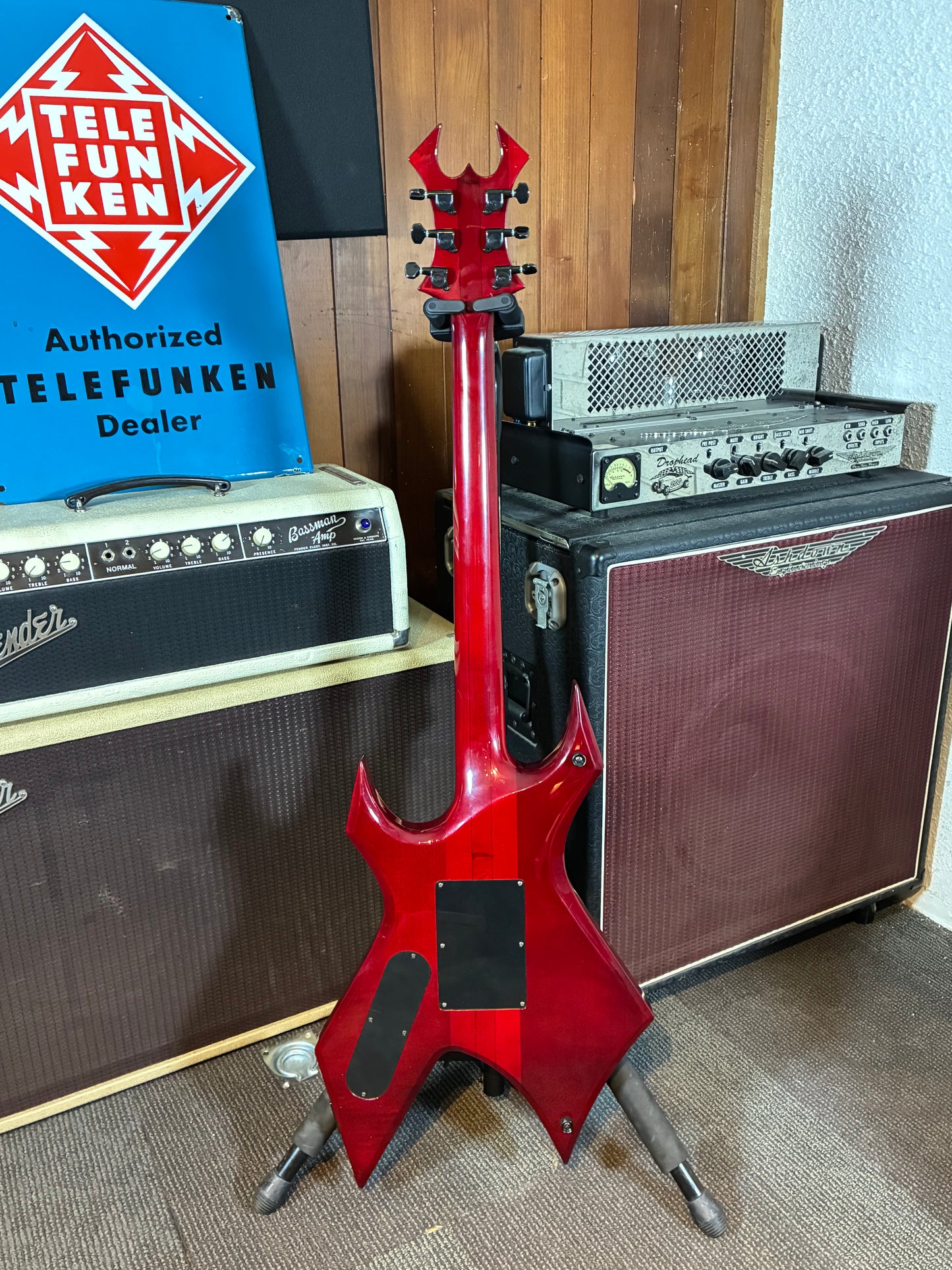 B.C. Rich Warlock Electric Guitar w/Case - Red Quilted Maple (Used)
