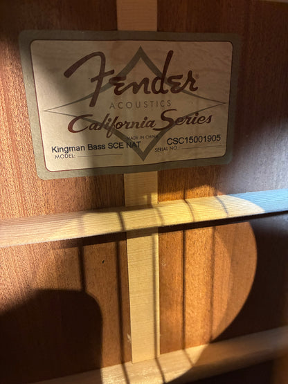 Fender Kingman Bass SCE Acoustic/Electric Bass w/Case - Natural (2015)