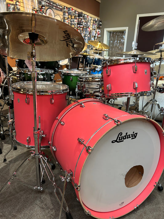Ludwig NeuSonic 3-Piece Drum Kit - Coral Red (Used)