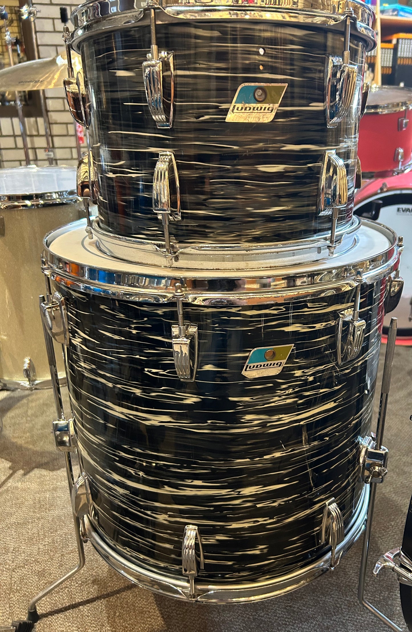 Ludwig 3-Piece Shell Pack - Oyster Black Pearl (1969-1971)