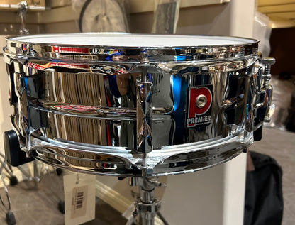 Premier 14"x5" 8 Lug Steel Snare Drum (Used)
