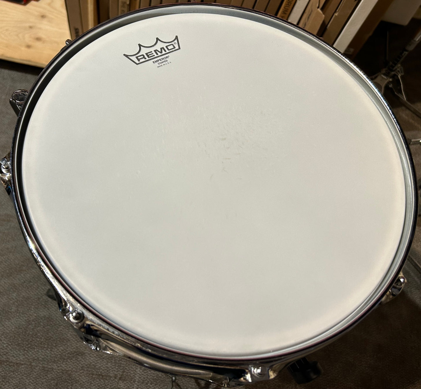 Premier 14"x5" 8 Lug Steel Snare Drum (Used)