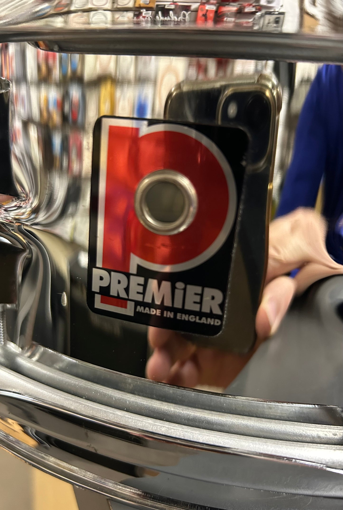 Premier 14"x5" 8 Lug Steel Snare Drum (Used)