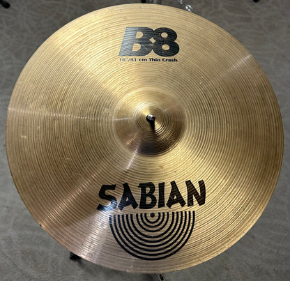 Sabian B8 16" Thin Crash Cymbal (Used)