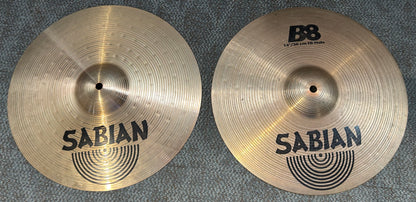 Sabian 14" B8 Hi-Hat Cymbals (Used)