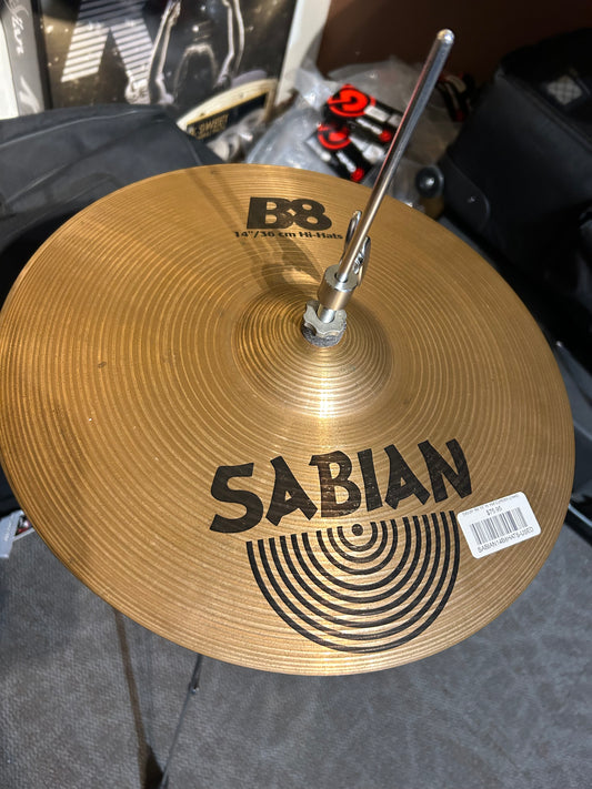 Sabian 14" B8 Hi-Hat Cymbals (Used)