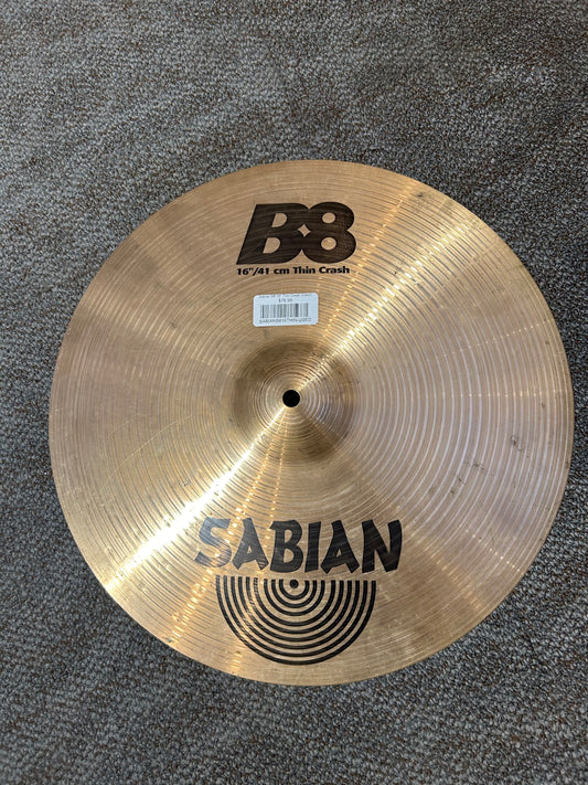 Sabian B8 16" Thin Crash Cymbal (Used)