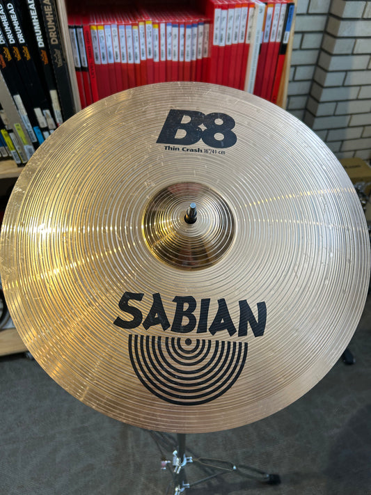 Sabian B8 16" Thin Crash Cymbal (Used)