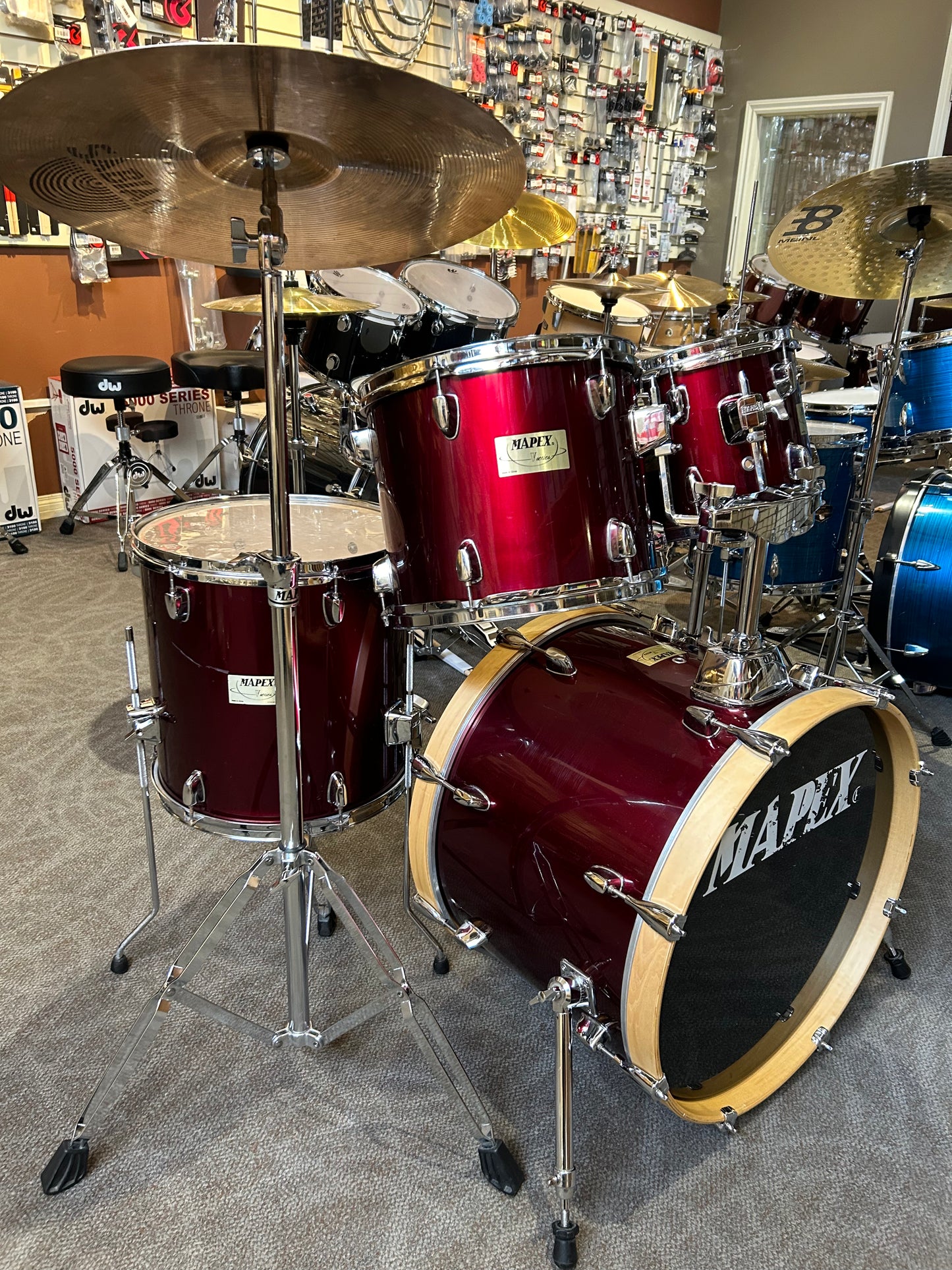 Mapex V Series 4-Piece Drum Kit w/ Hardware - Burgundy (Used)