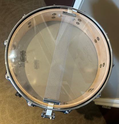 14"x3.5" Wood Piccolo Snare - Black Lacquer Finish (Used)