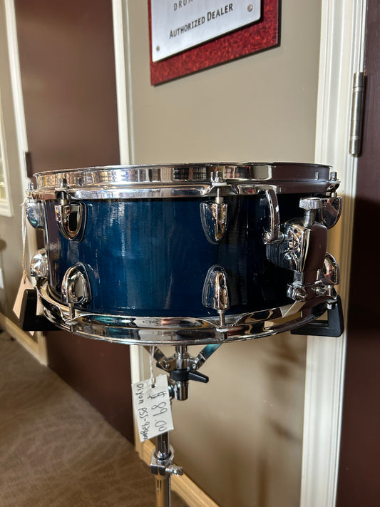 14"x5.5" Wood Snare Drum - Blue Lacquer Finish (Used)