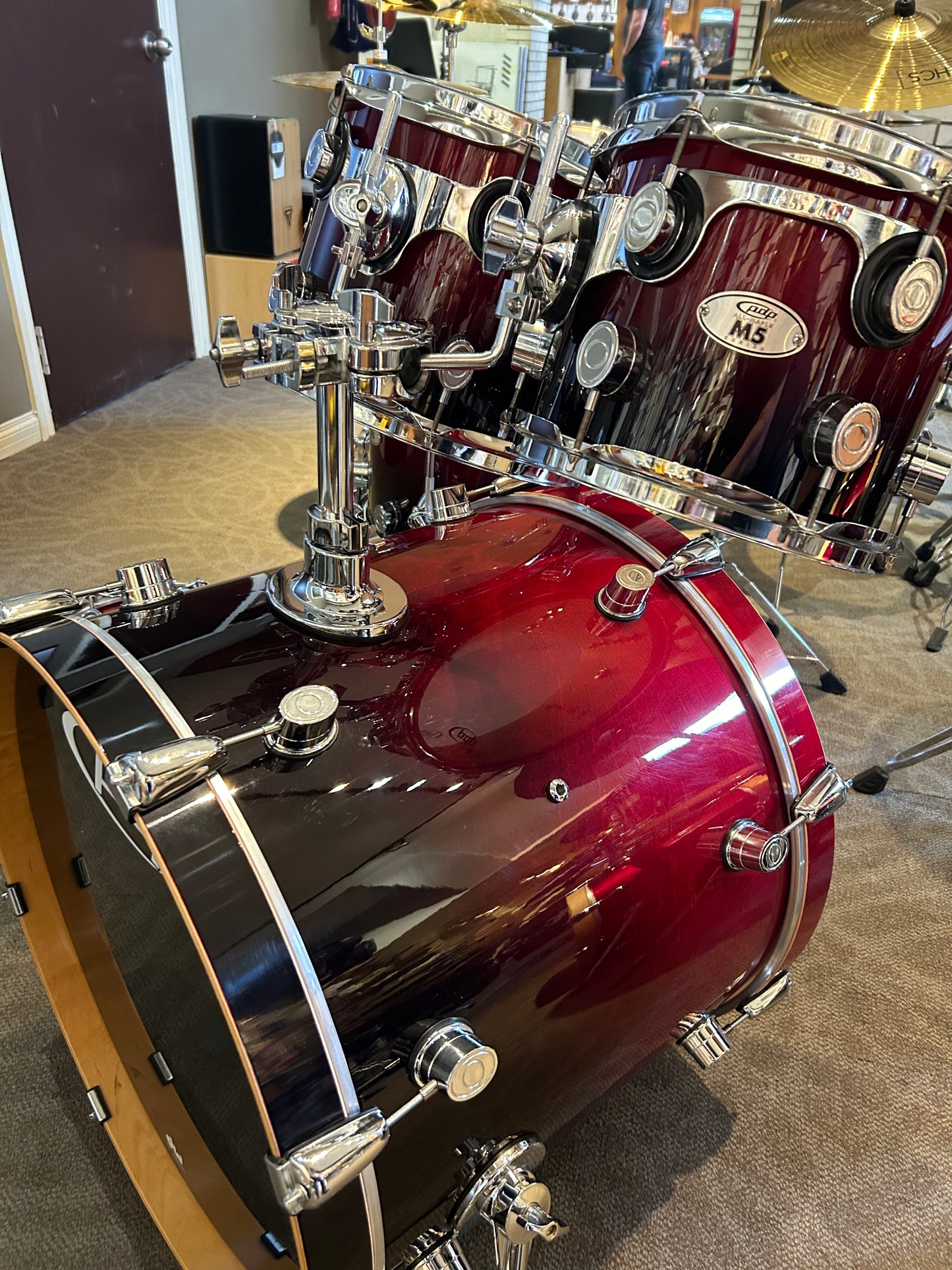 PDP M5 5-Piece Maple Shell Pack - Cherry To Black Fade (Used)