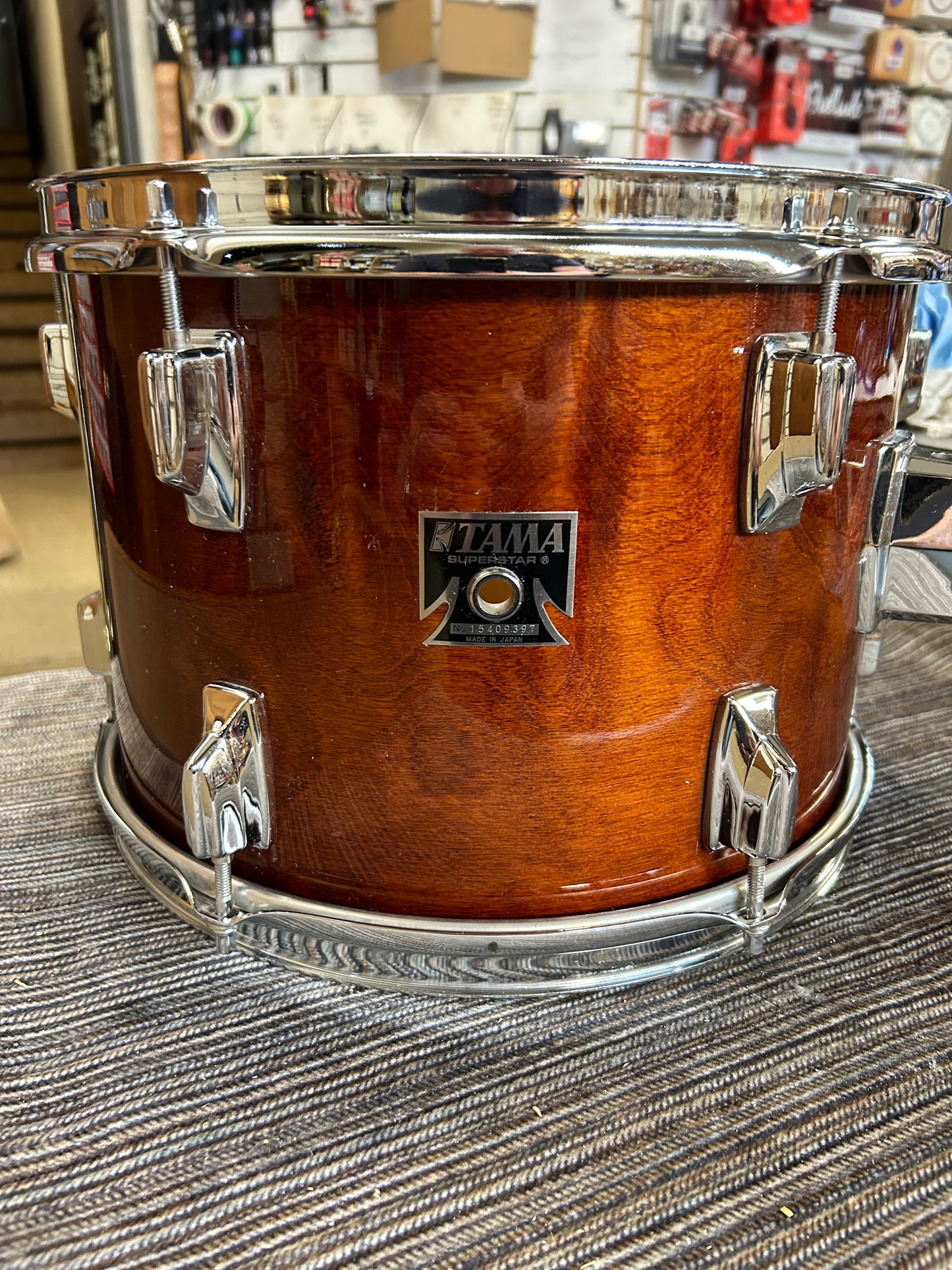 Tama Made in Japan 13"x9" Superstar Birch Tom - Super Mahogany Finish  (Early to Mid 1980's)