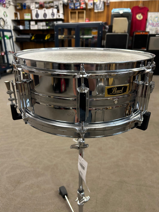 Pearl 4514 14"x5.5" Chrome Over Steel Snare Drum (Mid to Late 1970's)