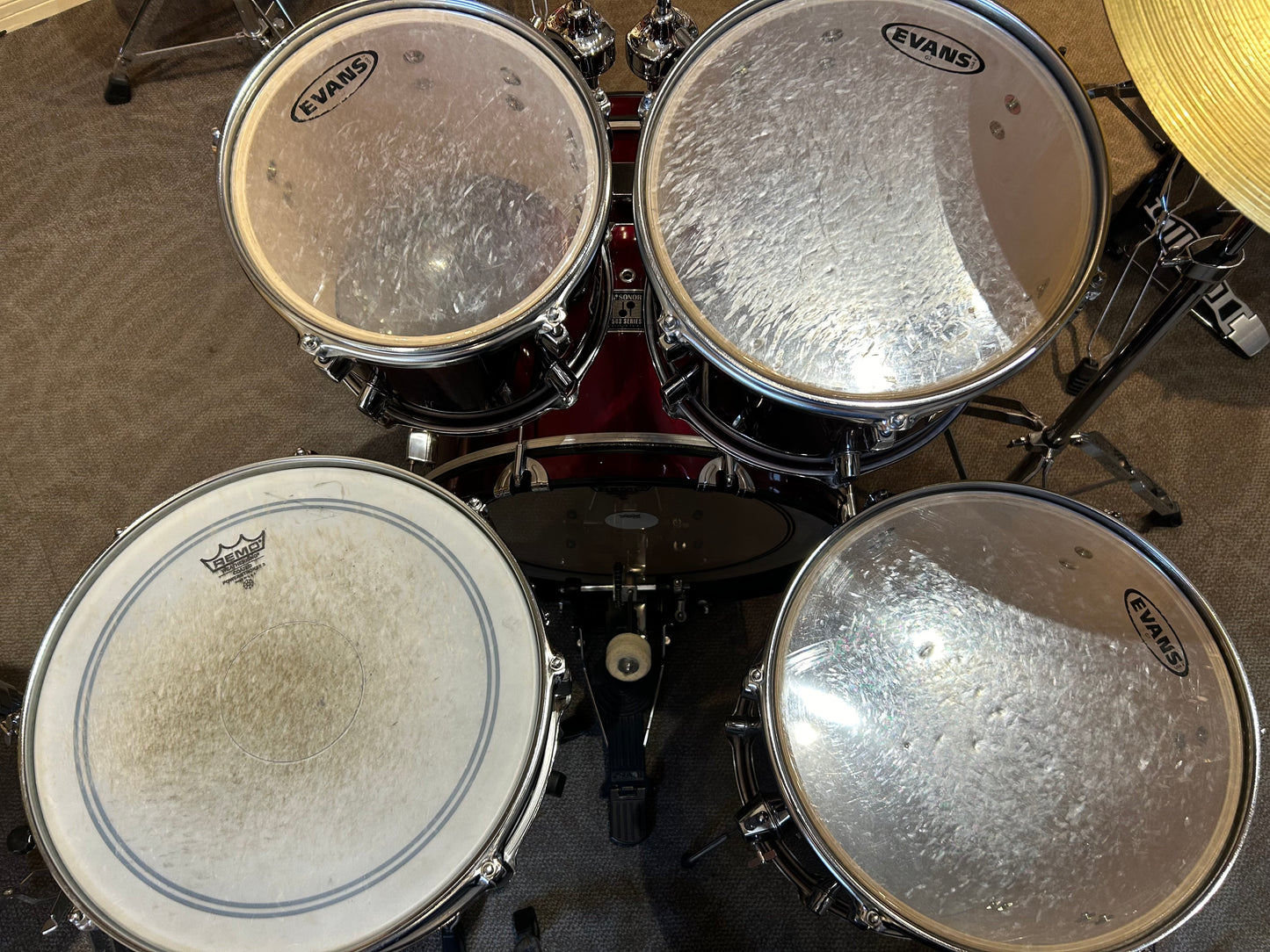 Sonor 503 Series 5-Piece Drum Set - Metallic Red Wrap (Used)