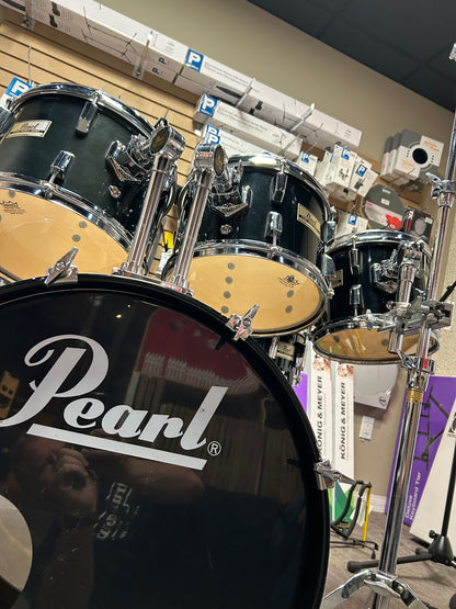 Pearl World Series 6 Piece Shell Pack - Piano Black Lacquer (1990's)