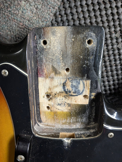 Fender Precision 4 String Electric Bass Guitar w/Case - Sunburst (1977)