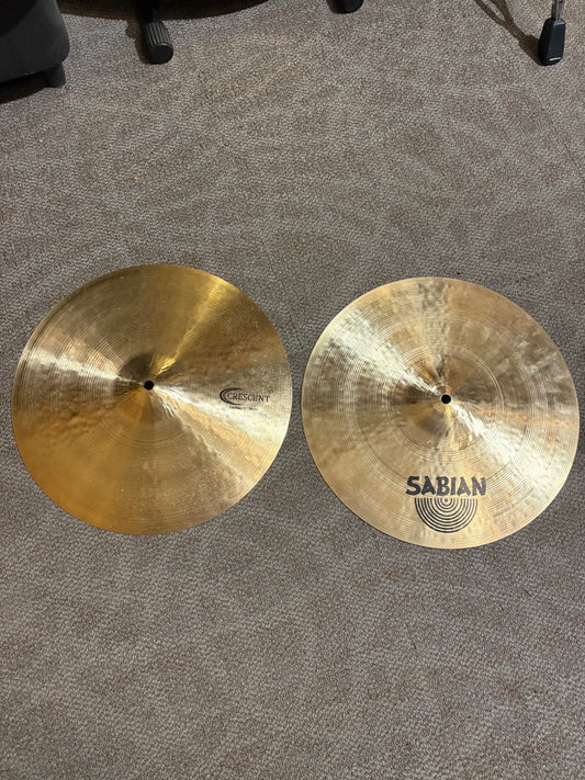 Sabian 15" Crescent Fat Hi-Hat Cymbals (Used)
