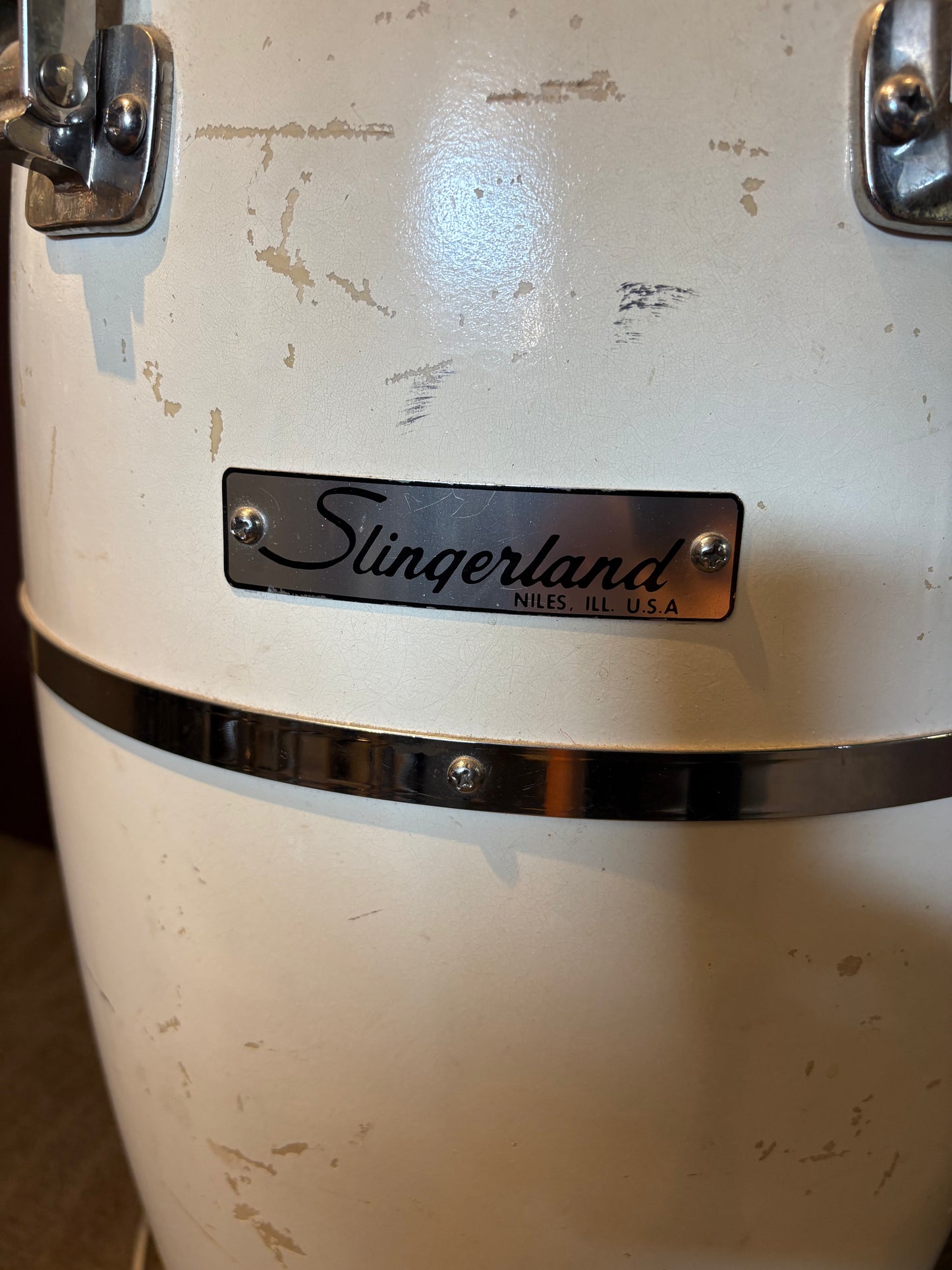 Slingerland Fiberglass Conga w/ Stand (Used)