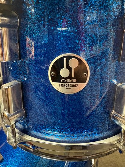 Sonor Force 3007  3-Piece Jungle Drum Set - Blue Sparkle (Used)
