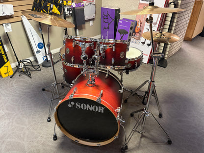 Sonor Force 2005 5-Piece Drum Set w/Hardware & Cymbals - Fade Amber Finish(Used)
