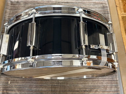 Pearl World Series 14"x5.5" Wood Snare - Piano Black Lacquer (1990's)