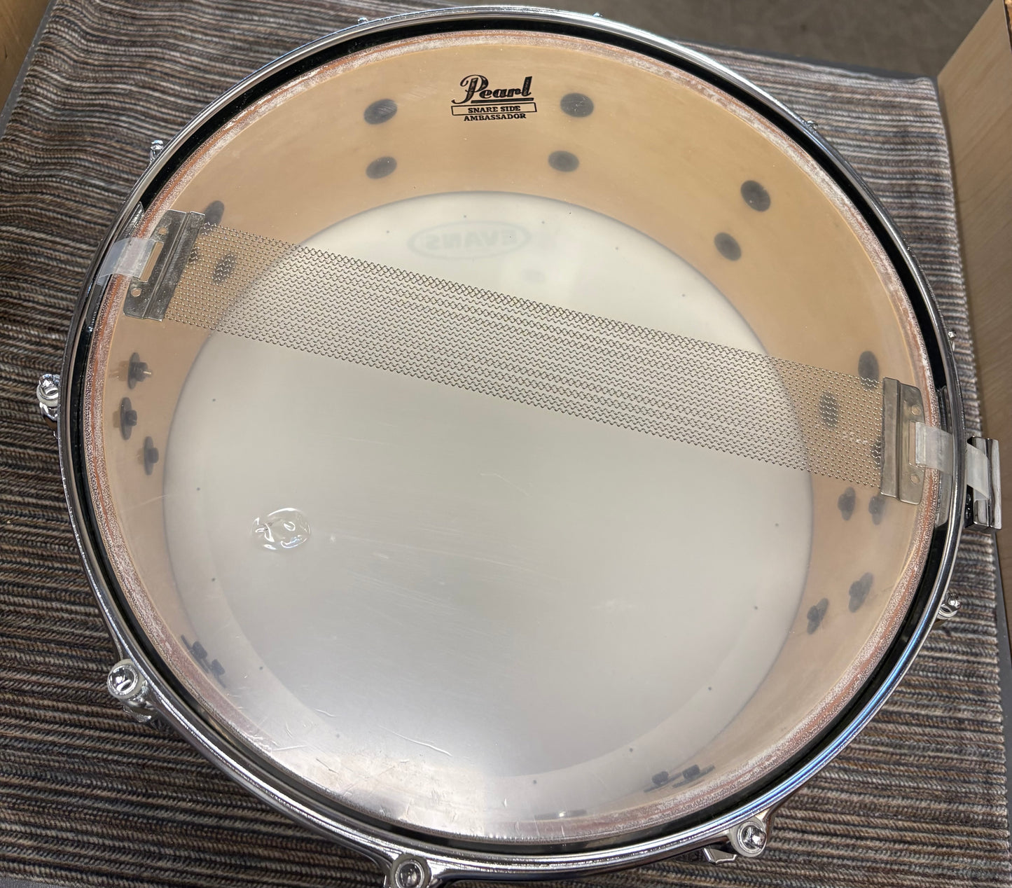 Pearl World Series 14"x5.5" Wood Snare - Piano Black Lacquer (1990's)