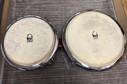 Toca 6.5" and 7.5"  Bongos - Transparent Red (Used)