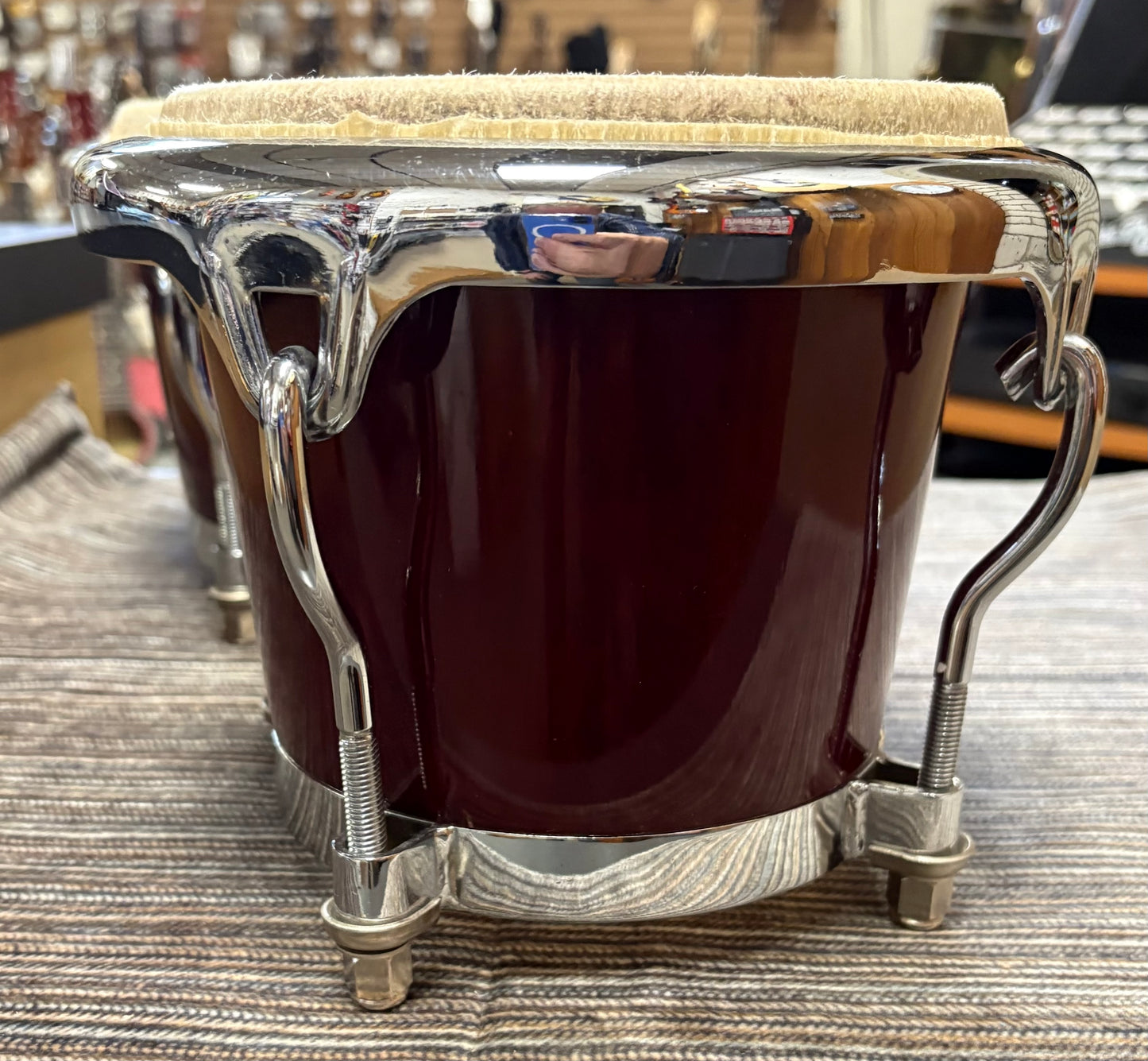 Toca 6.5" and 7.5"  Bongos - Transparent Red (Used)