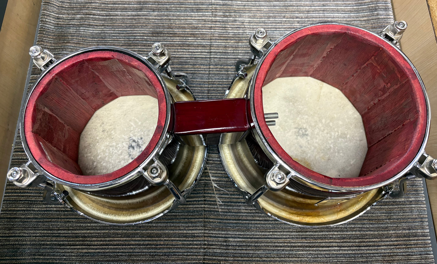 Toca 6.5" and 7.5"  Bongos - Transparent Red (Used)