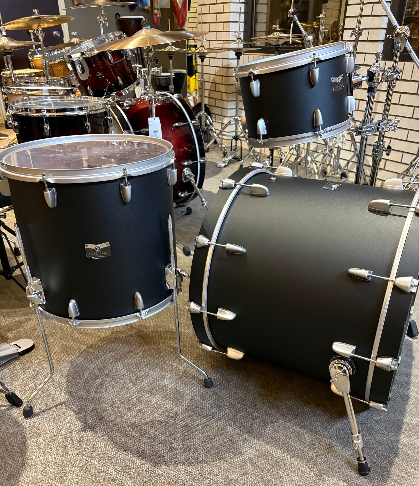 Yamaha Rock Tour 3 Piece Shell Pack - Matte Black Wrap (Used)