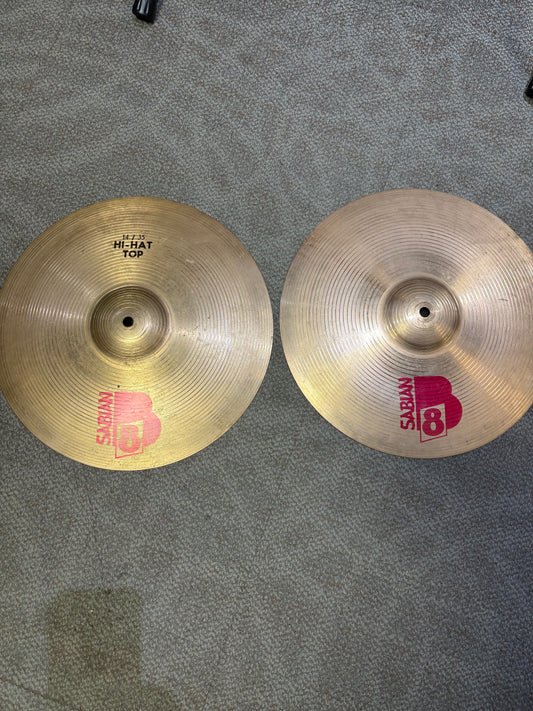 Sabian B8 14" Hi-Hat Cymbals (1987-1990)
