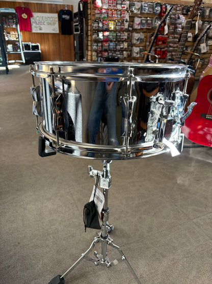14"x6.5" 8 Lug Steel Snare Drum (Used)