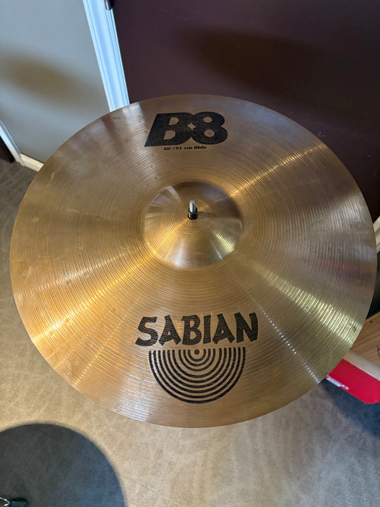 Sabian 20" B8 Ride Cymbal (Used)