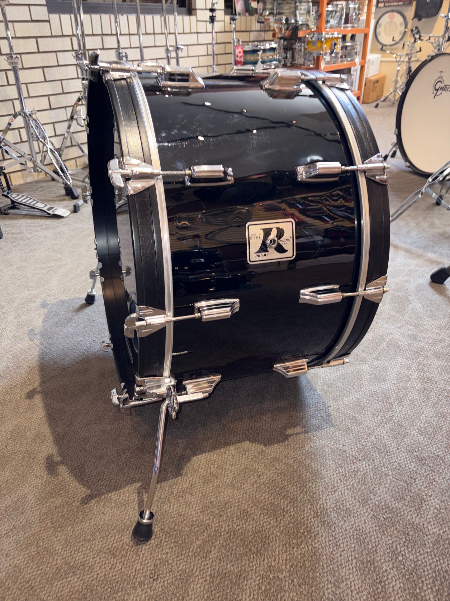 Rogers "Big R" 3 Piece Shell Pack - Gloss Black Wrap (Used)