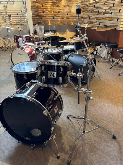 Rogers "Big R" 3 Piece Shell Pack - Gloss Black Wrap (Used)