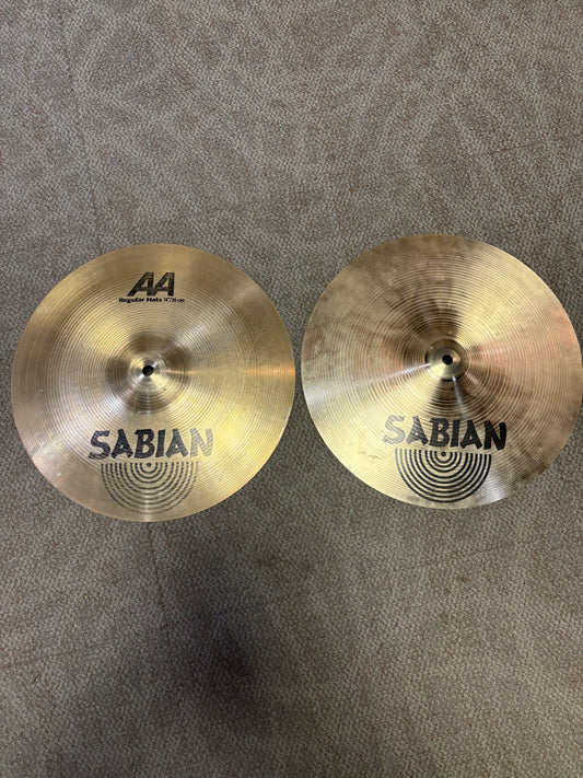 Sabian 14" AA Regular Hi-Hat Cymbals (Used)