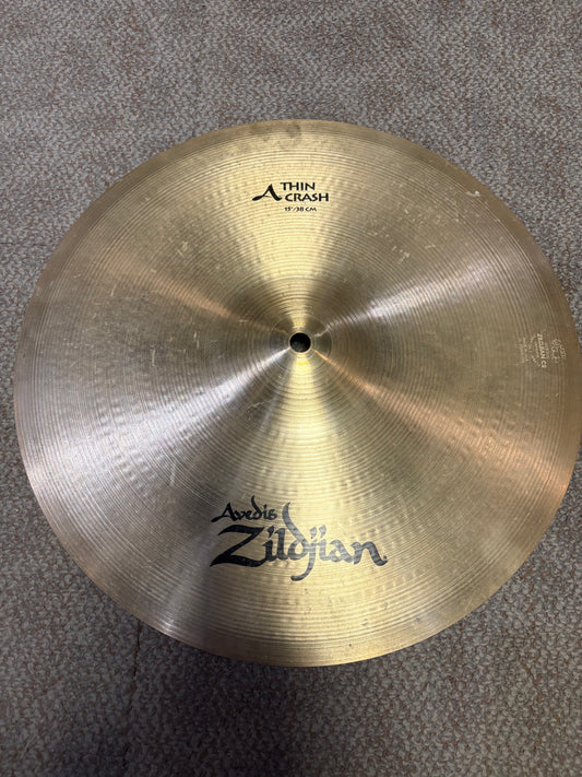 Zildjian 15" A Thin Crash Cymbal (Used)
