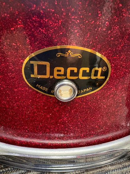 Decca 14x5.5" Snare Drum - Red Sparkle Wrap (1960's-1970's)
