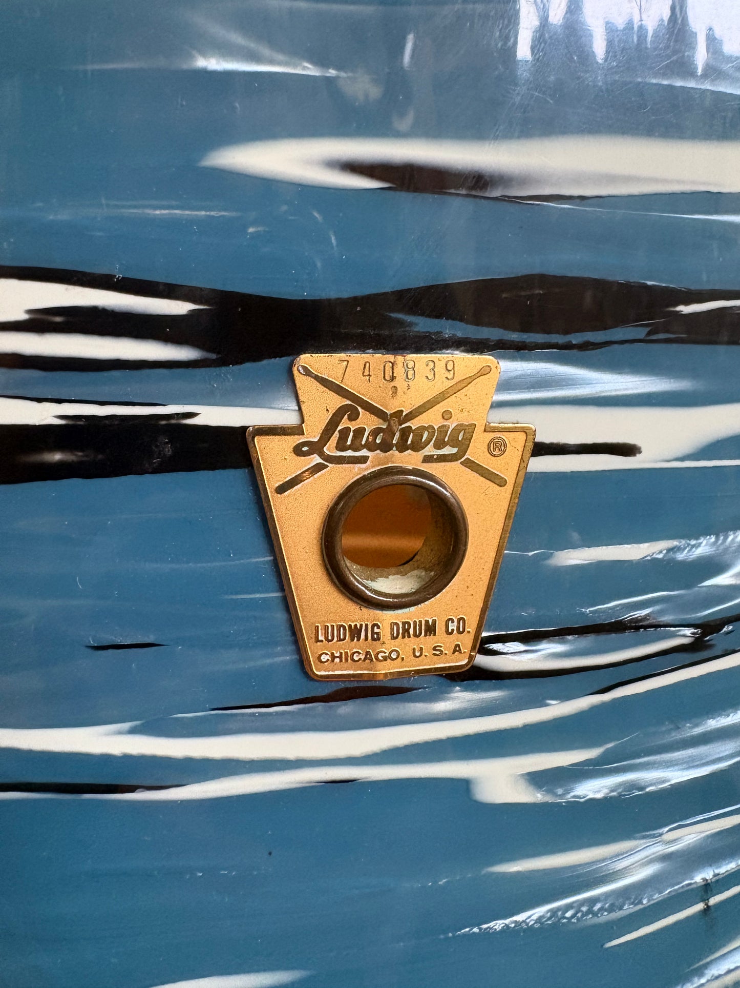 Ludwig 13"x9" Tom - Blue Oyster Wrap (1969)